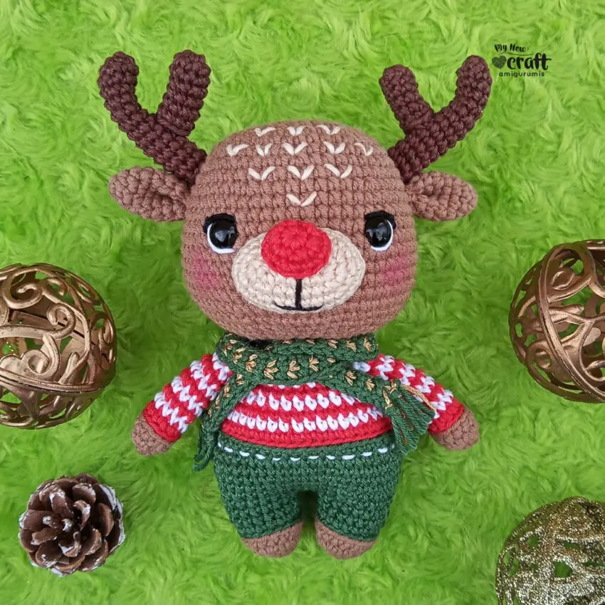 Rudy, a Rena Ajudante Amigurumi